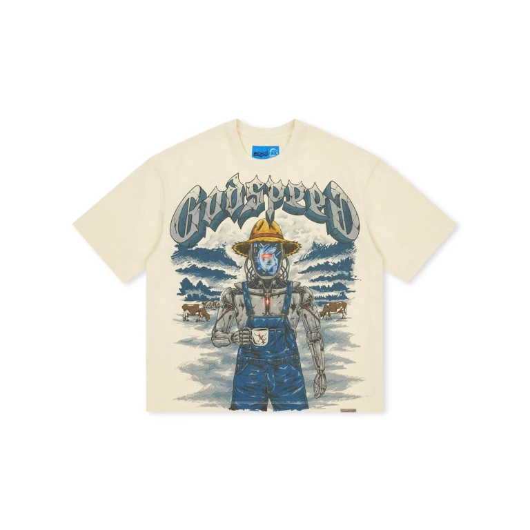 Godspeed Aura Farm II Boxy Tee - Bone