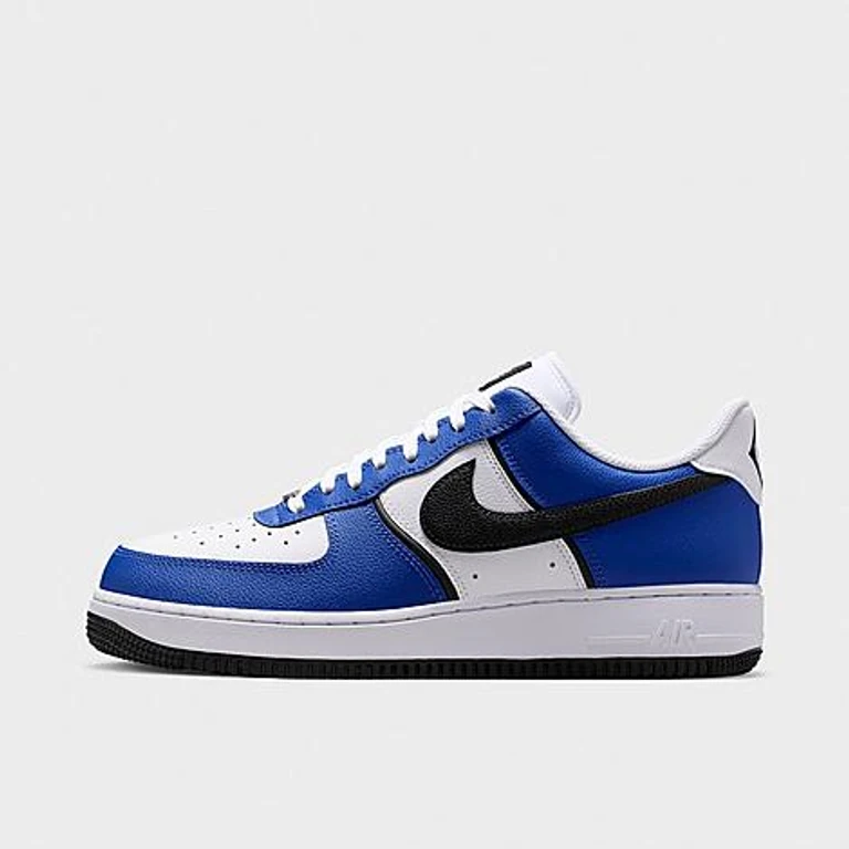 Nike Men's Air Force 1 '07 LV8 Sport Casual Shoes in Old Royal/White/Metallic Silver Size: 6.0