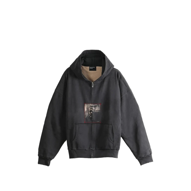 Graphic-print Zip-up Hoodie