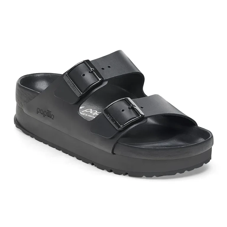 Women's Arizona Papillio Platform Leather Exquisite Black Sandals