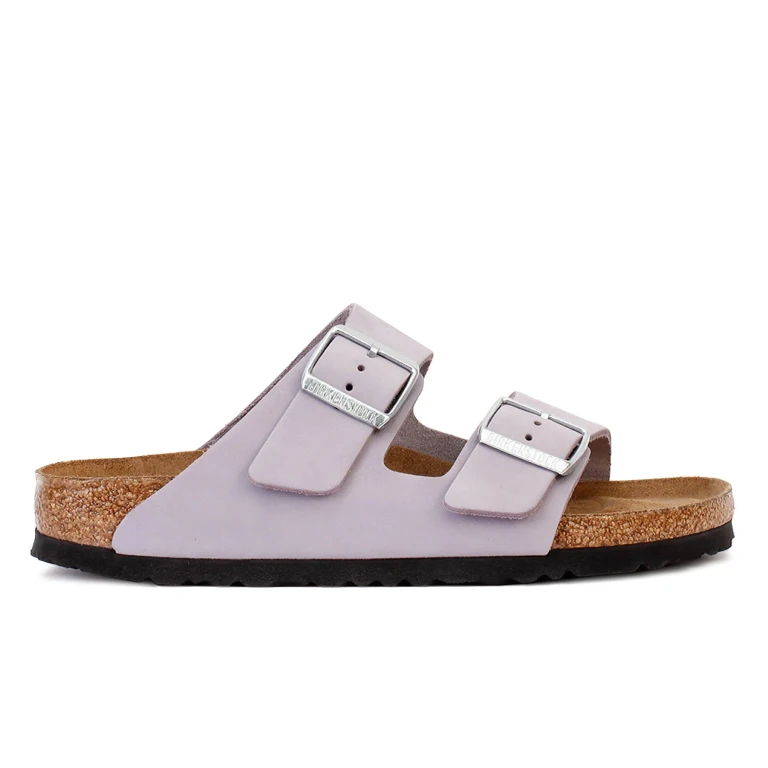 Arizona Soft Footbed Nubuck Leather Purple Fog Sandals