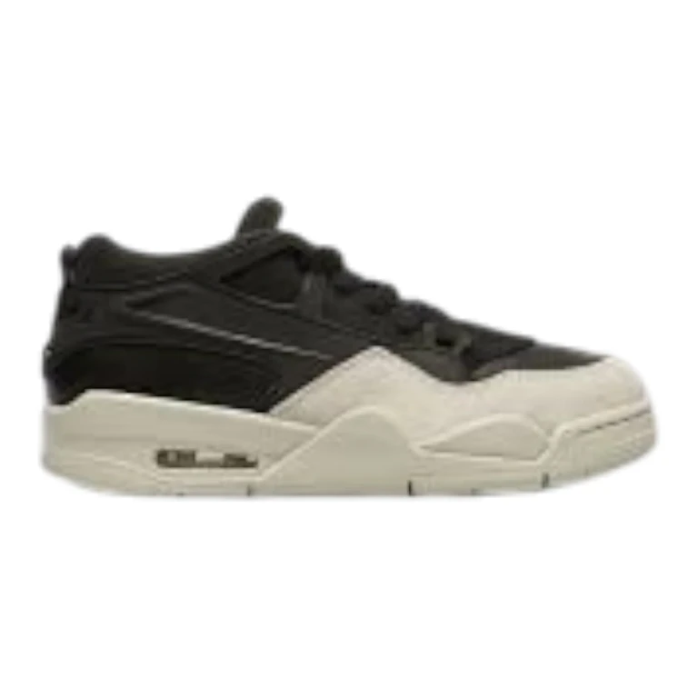 Air Jordan 4 RM Big Kids' (GS) Sneakers - Black & Light Bone Mid-Top