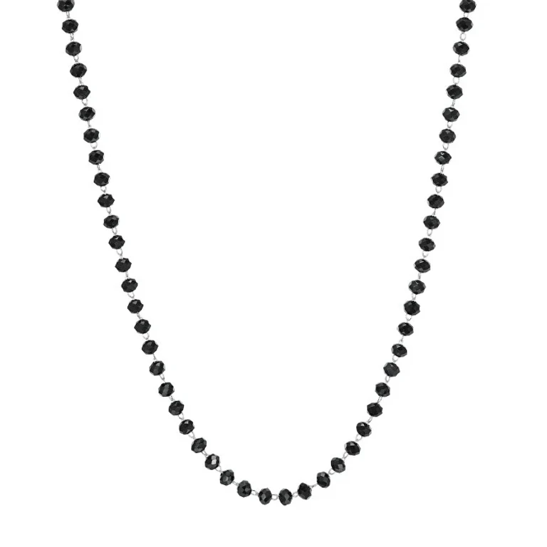 Collana with black beads Happy SHAC52