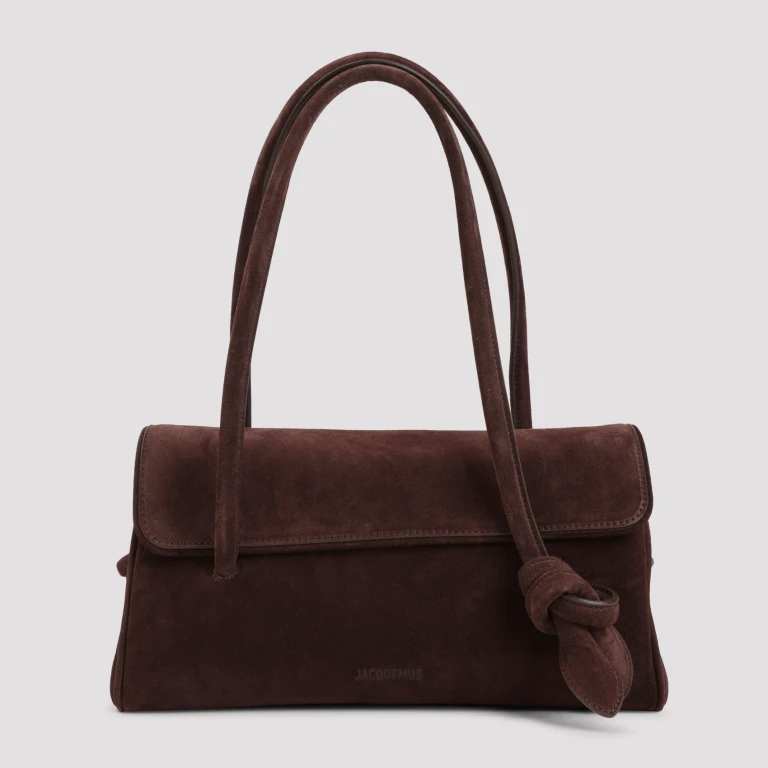JACQUEMUS Le Turismo Suede Calfskin Shoulder Bag with Logo (BAW00467AC09A04855)