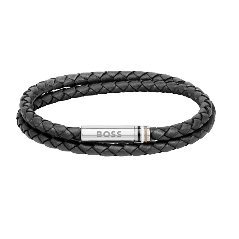 Elegant leather double Bracciale 1580489 - Length: 19 cm