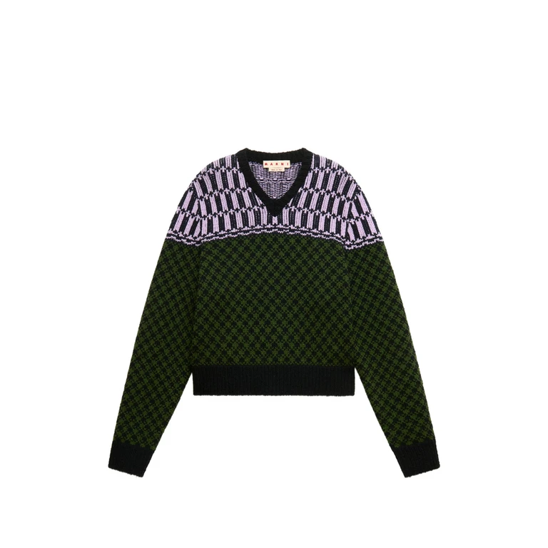 Jersey Marni de jacquard con motivos geométricos