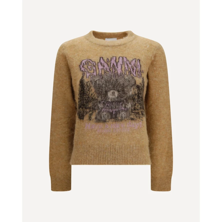 Teddy brushed alpaca crewneck Sweater Female XS
