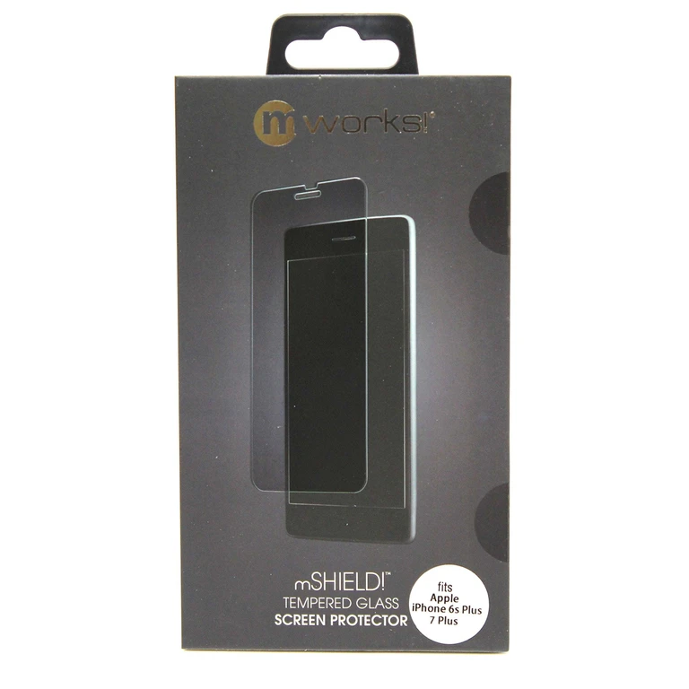 Mshield Tempered Glass Screen Protector for Iphone 7 Plus / 6s Plus - Retail Packaging - Clear