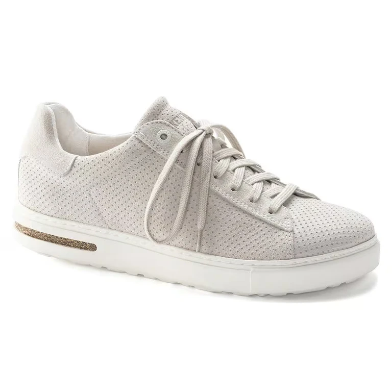Bend Low Suede Leather Embossed Antique White