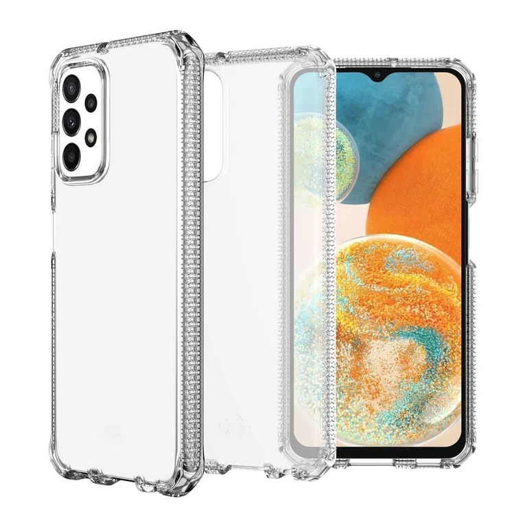 Spectrum R // Clear for Samsung Galaxy A23 5g, Protective Phone Case, Slim Hybrid Case, Anti-Yellowing, and Heavy Duty Shockproof Cover, Military Phone Case - Transparent
