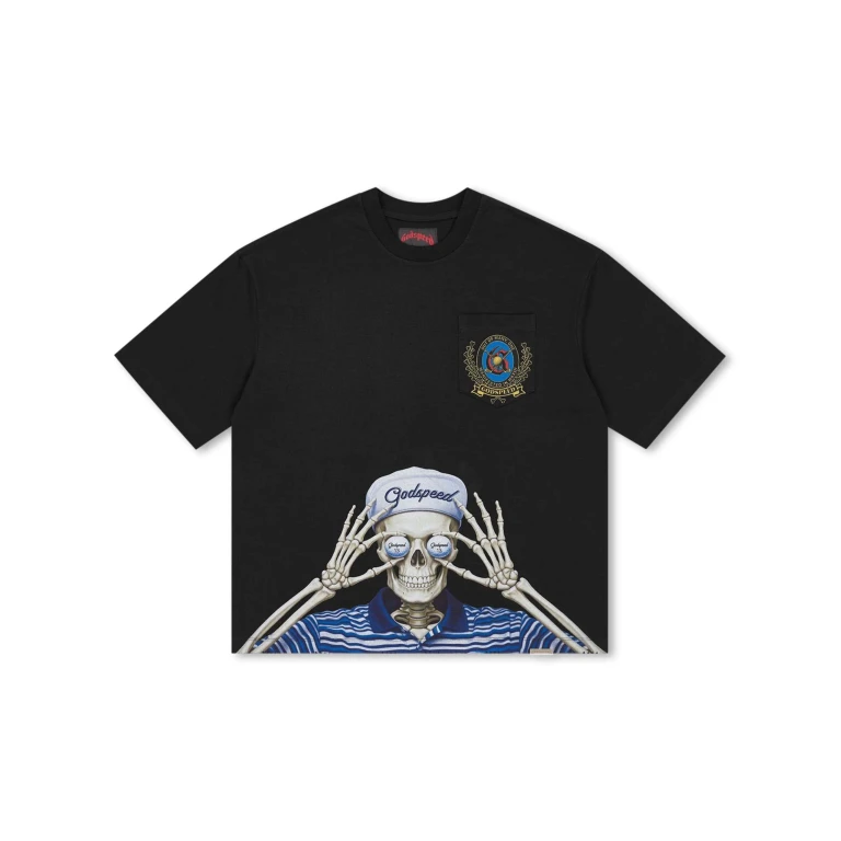 Godspeed Golf Days Pocket Boxy Tee - Black