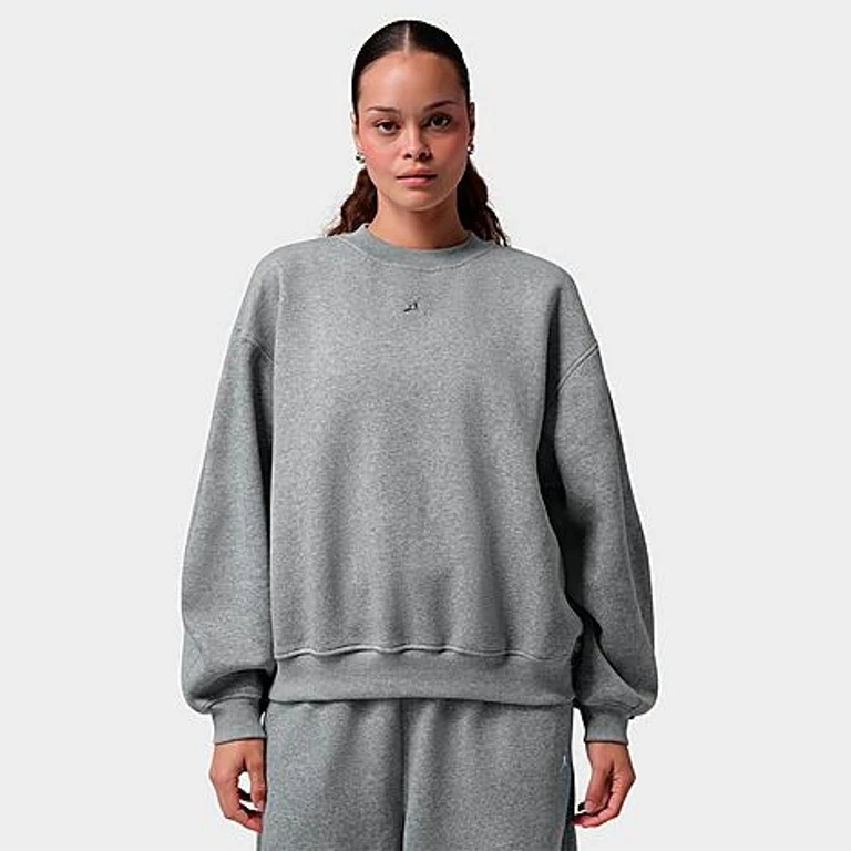 Brooklyn Fleece Crewneck Sweatshirt in Dunkelgrau-Melange