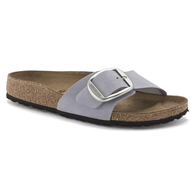 Madrid Big Buckle Nubuck Leather Purple Fog
