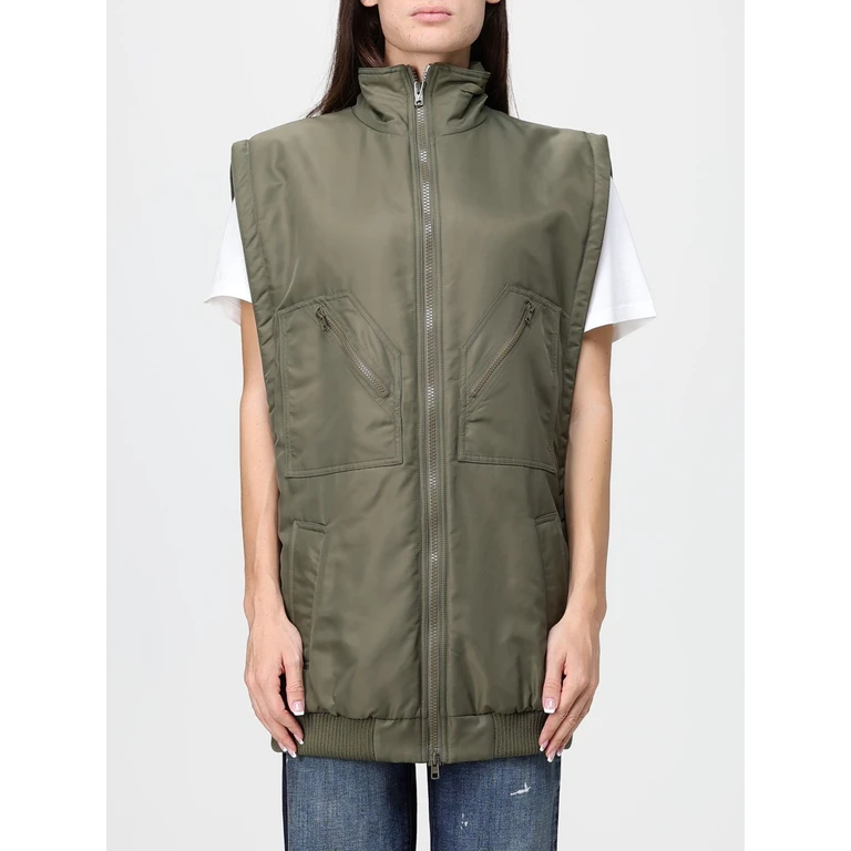 Technical Nylon Gilet with High Neck and Zip Closure (S52FB0109S53984728)