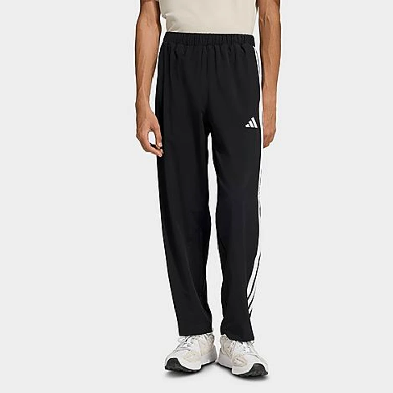 adidas Men's 3-Stripes Woven Track Pants in Black Size: Medium