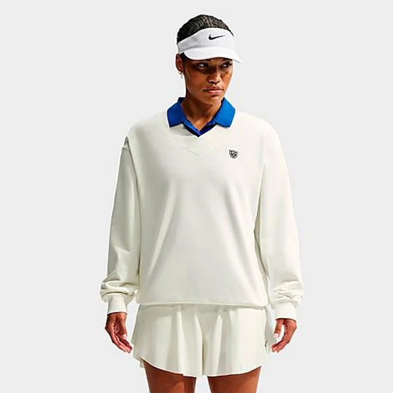 Fairway Fresh Dri-FIT Fleece Golf Sweatshirt in Sail/White