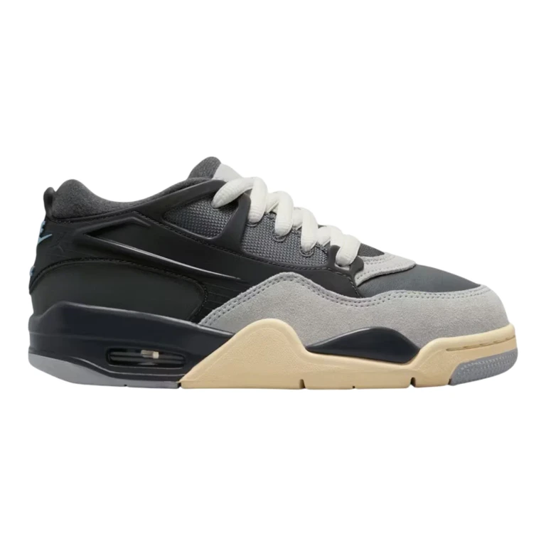Air Jordan 4 RM Big Kids' (GS) Sneakers - Iron Grey & Off-Noir Mid-Top