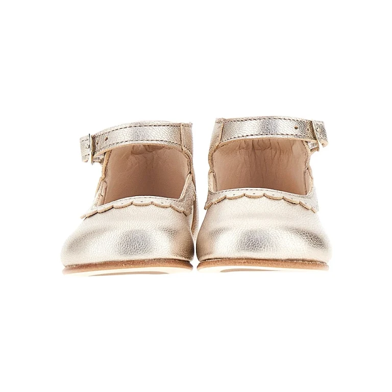 Metallized leather ballet flats Kids 20