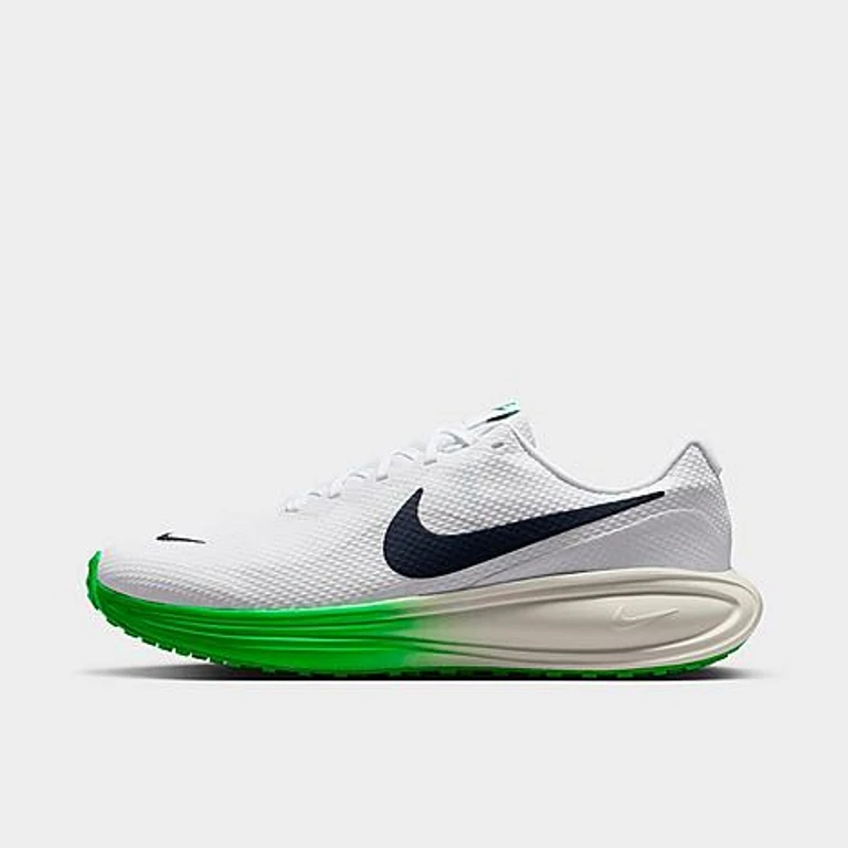 Nike Men's Revolution 8 Running Shoes (Extra Wide Width) in White/Green Spark/Summit White Size: 7.5