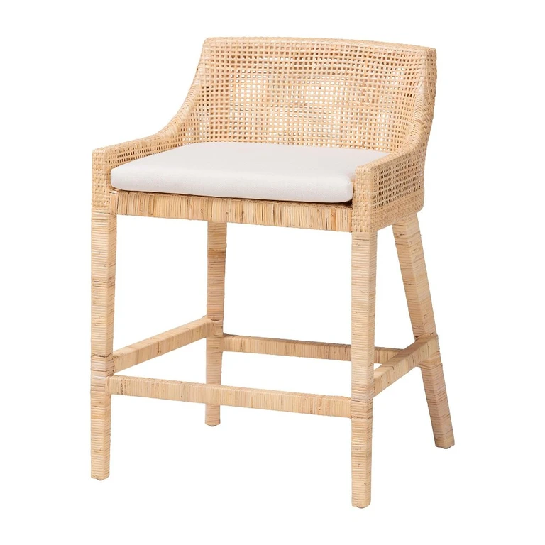 Beata Natural Rattan Counter Stool