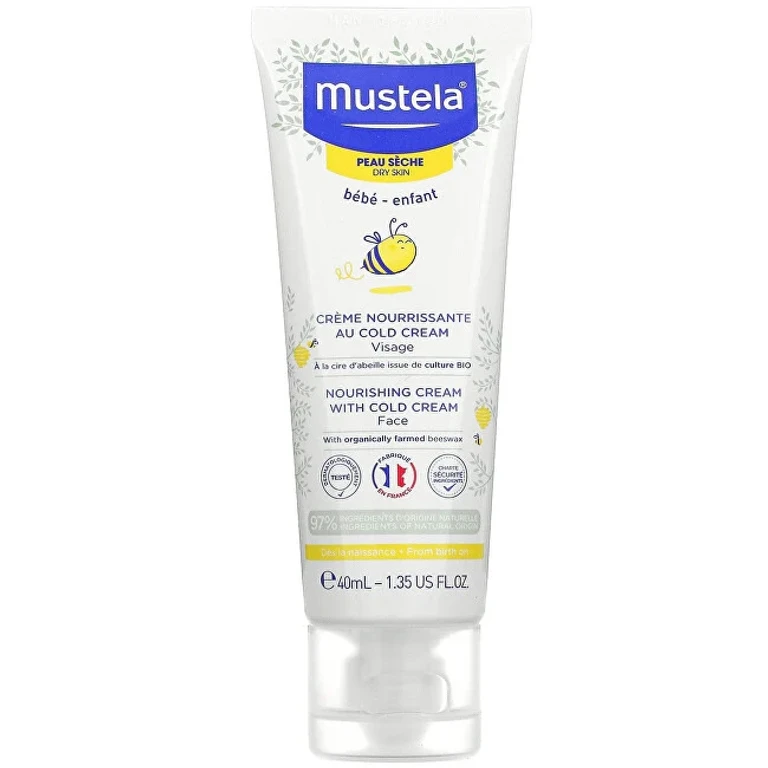 Baby nourishing Crema viso with beeswax for dry skin (Nourishing Crema viso with Cold Cream) 40 ml