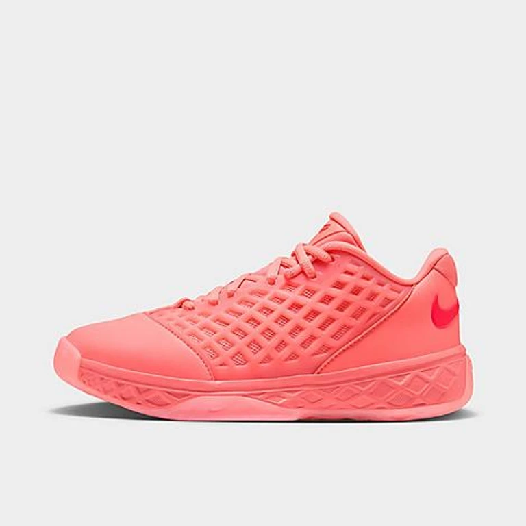 Big Kids Kobe III Low Basketball Shoes in Atomic Pink/Bright Crimson Size: 3.5