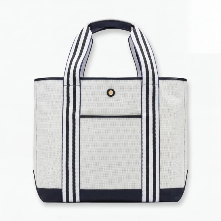 Small Cabana Tote Sustainable Ecocraft Canvas and Vegan Leather