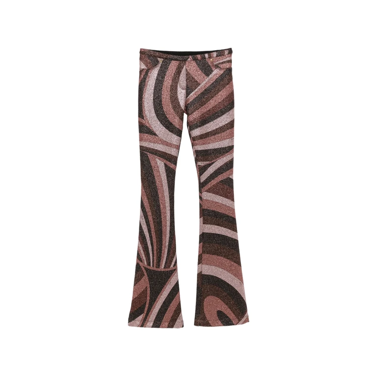 Iride-print Glitter-effect Trousers