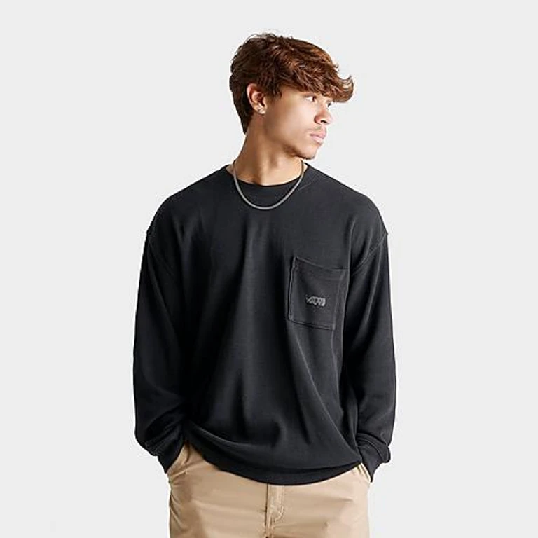 Vans Men's Core Long-Sleeve Thermal T-Shirt in Black Size: Small