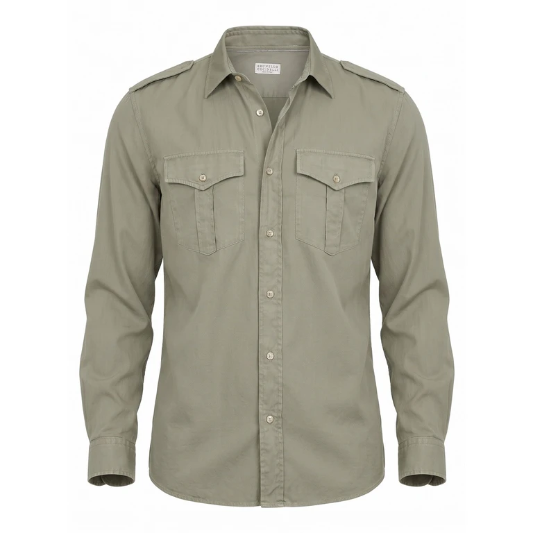 Cotton Chevron Shirt