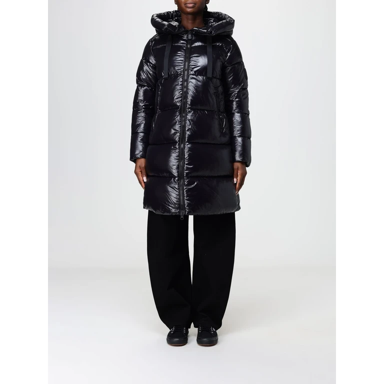 Isabel Long Polyester Puffer Coat with Hood and ThermoPlume Padding (D45510WLOVE10000)