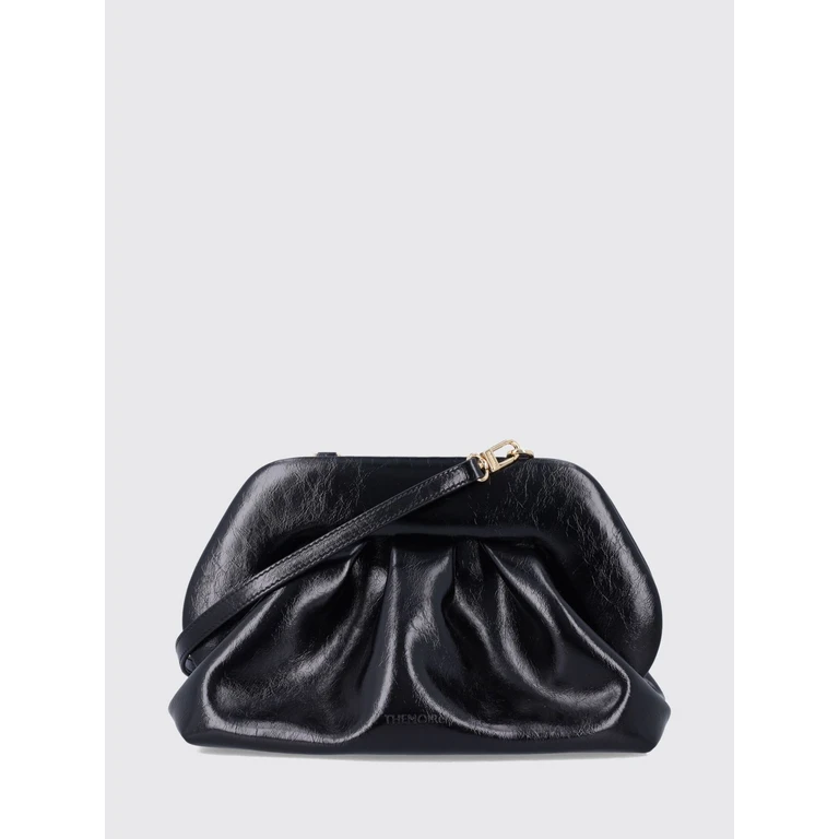 THEMOIRÈ Bios Draped Vegan Leather Clutch with Removable Strap (TMBM0CVFL0303A)
