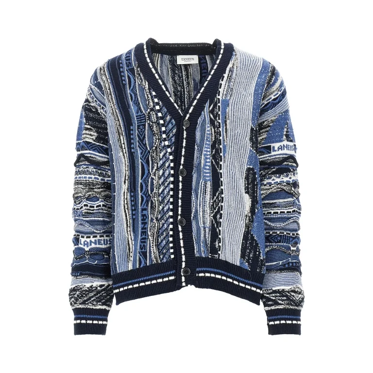 Cardigan in maglia jacquard Man 48