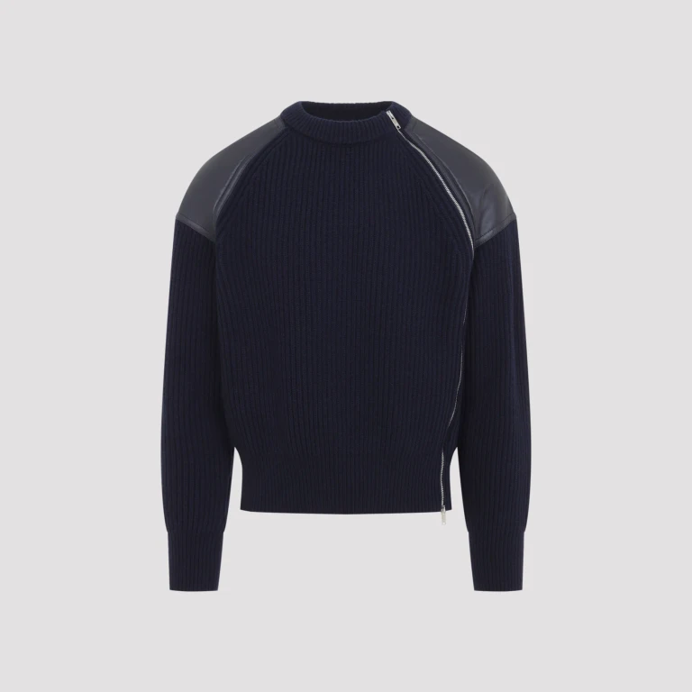 Patch Leather Sweater