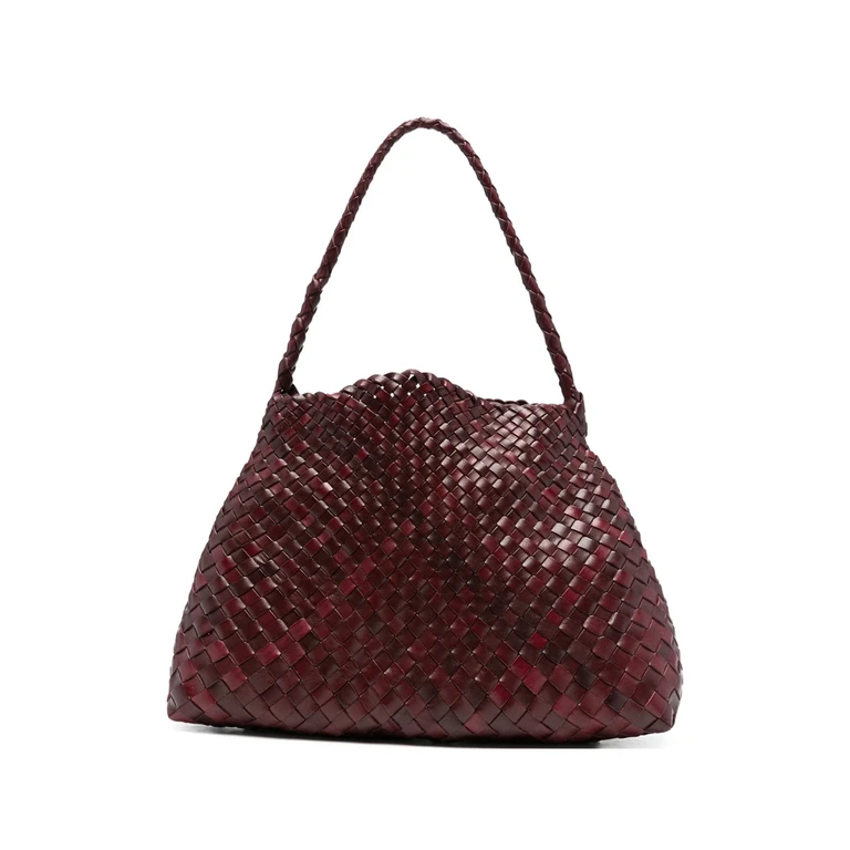 Patent-leather Woven Tote Bag