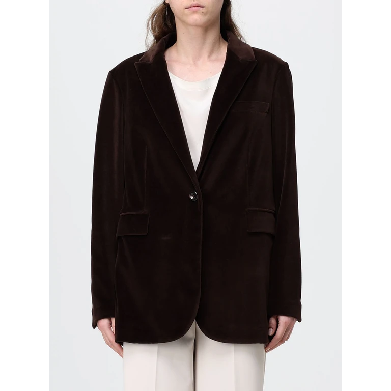 Single-Breasted Velvet Blazer with Peak Lapels (FD4059G1125)