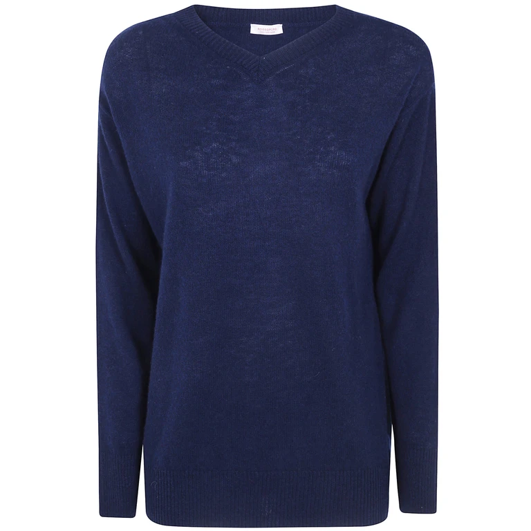 Sweater V-Neck Long Sleeved V Neck Over Sweater