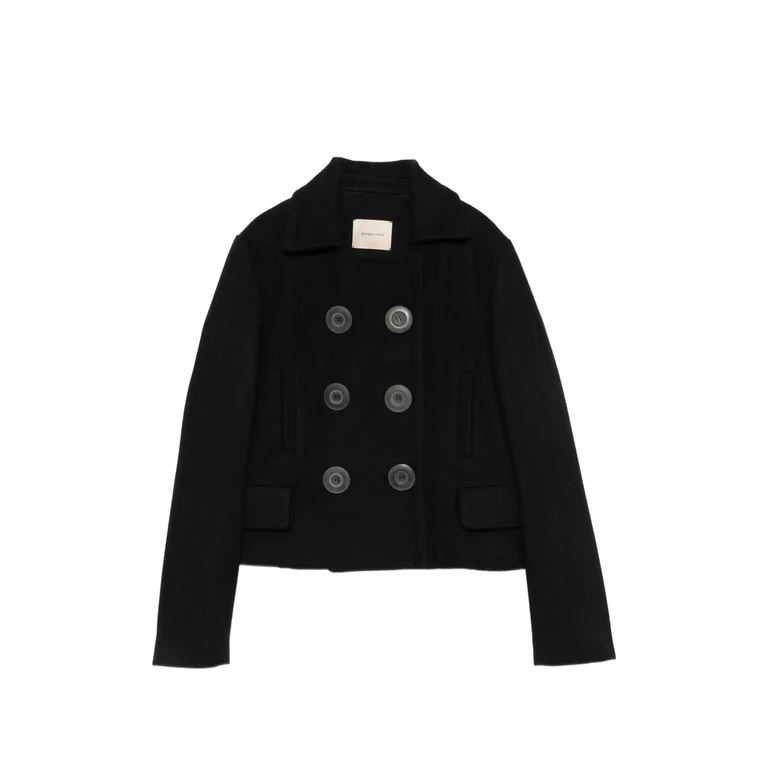 Gola Double-breasted Cropped Coat