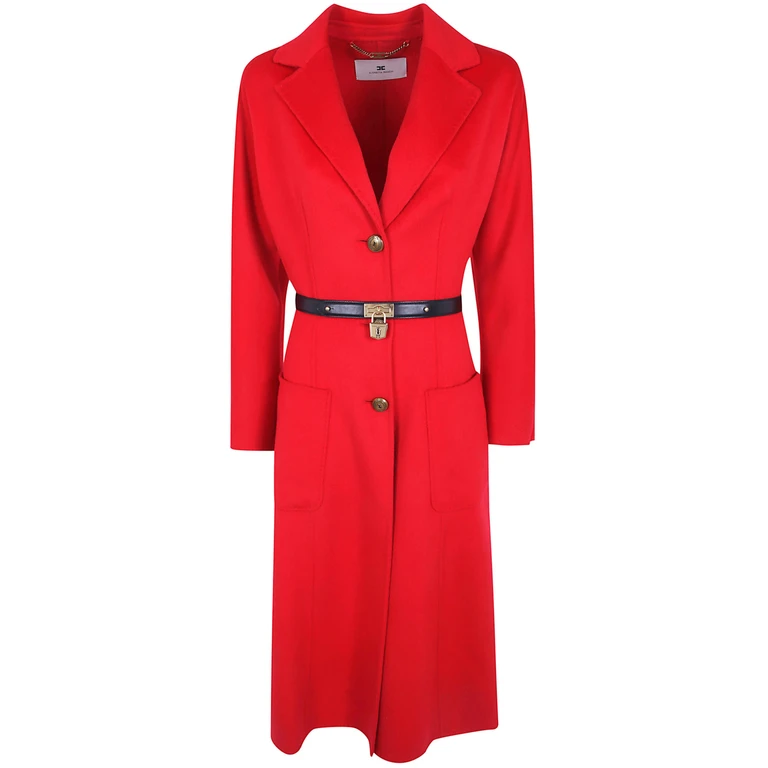Manteau en laine ceinturé Elisabetta Franchi