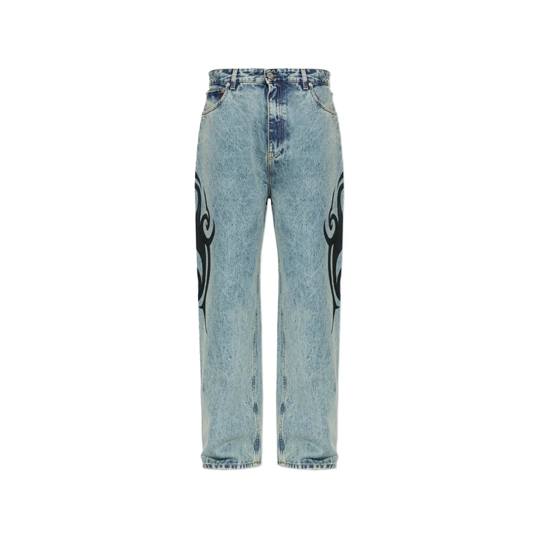 Graphic-print Jeans