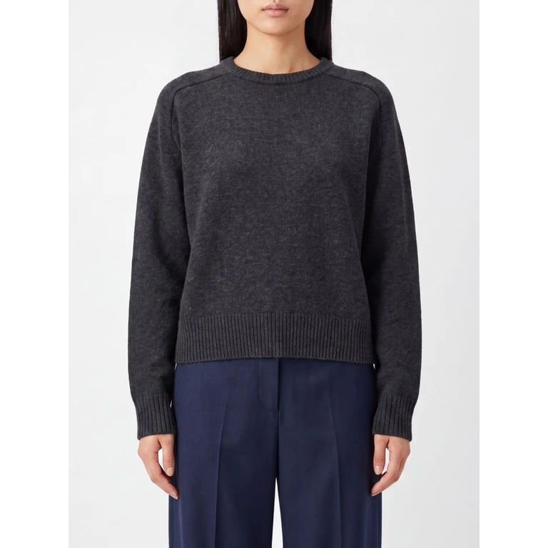 LOULOU DE SAISON Wool and Cashmere Turtleneck Jumper with Ribbed Trims (BREHACHARCOALME)