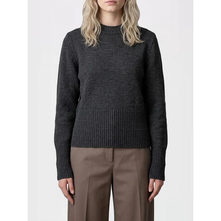 Crewneck Jumper in a Ribbed-Trim Wool Blend (S52HL0064M13287855M)