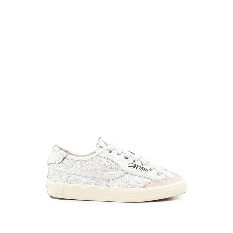 Windscape Low-Top Sneakers in Leather and Pony Hair with Animal Print (SCLWJU04)