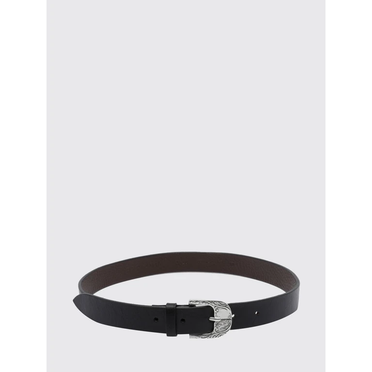 Western-Style Calf Leather Belt with Adjustable Buckle (D10520LGNTESTADIMORO)