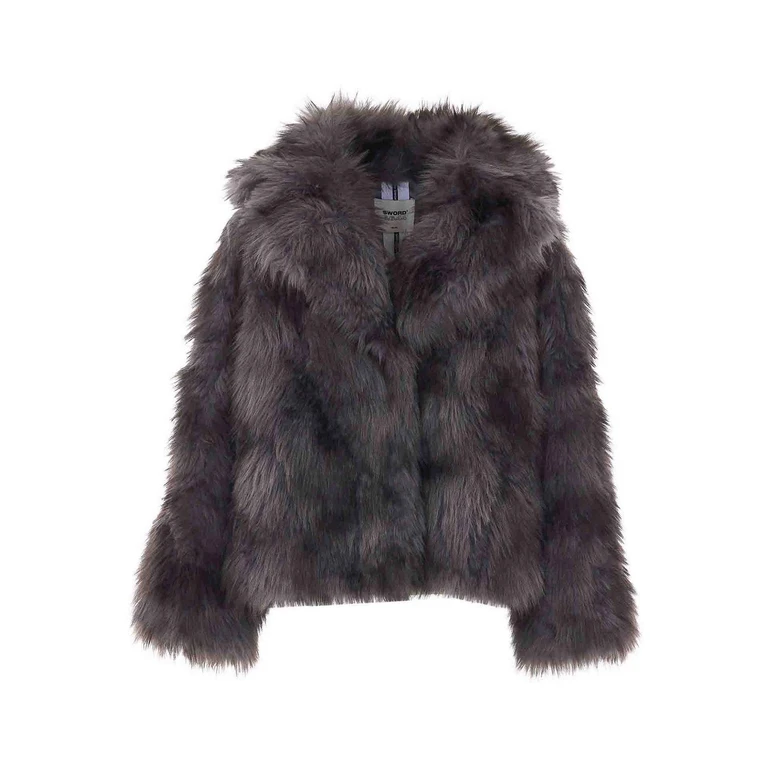 Veste en fausse fourrure - Gris