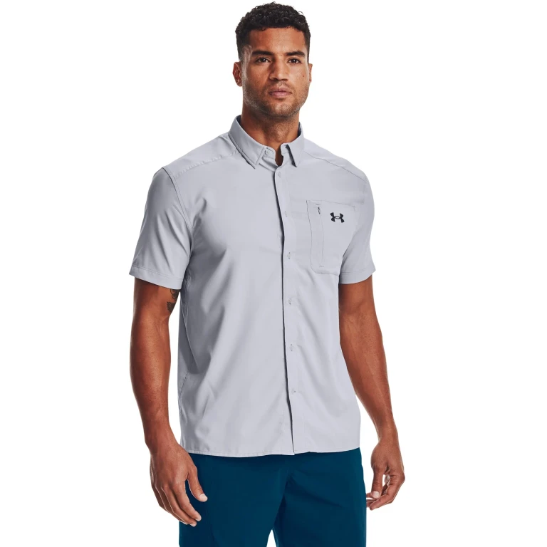 Mens UA Drift Tide 2.0 Short Sleeve Shirt - Mod Gray