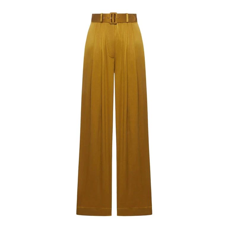 Pantalon palazzo en satin Zimmermann