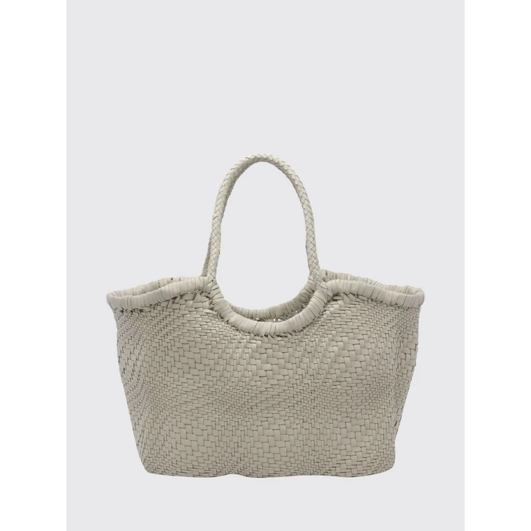 Nantucket Woven Leather Tote Bag with Double Handle (8823PEARL)