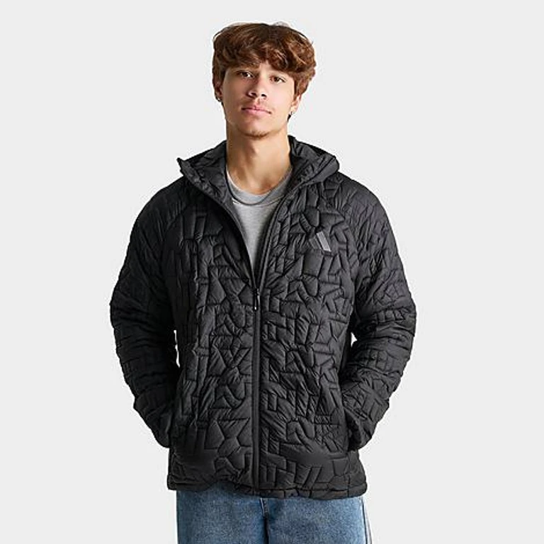 adidas Men's Terrex Xperior Primaloft Loose Fill Insulated Hooded Jacket in Black Size: Small