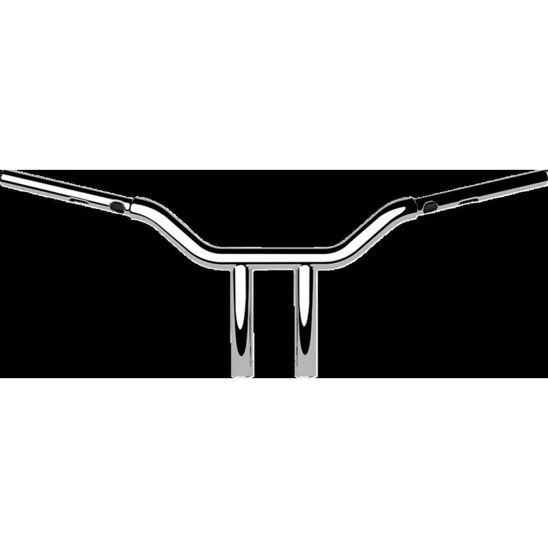 LA-7346-10 - LA Choppers One Piece Kage Fighter Straight Riser Handlebar For Harley Davidson FLFBS 1923 ABS 2025 25.5 cm (10") - Chrome